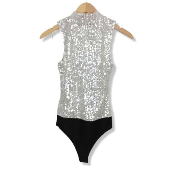 NWT 7 for all Mankind Sequin Bodysuit Size XS - Picture 3 of 7
